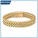 【クーポン利用で4180円】 バングル ブレスレット ステンレス チェーン メンズ 幅 キューバ リンク 18k プレート スチール ヒップ ホップ バイカー ...