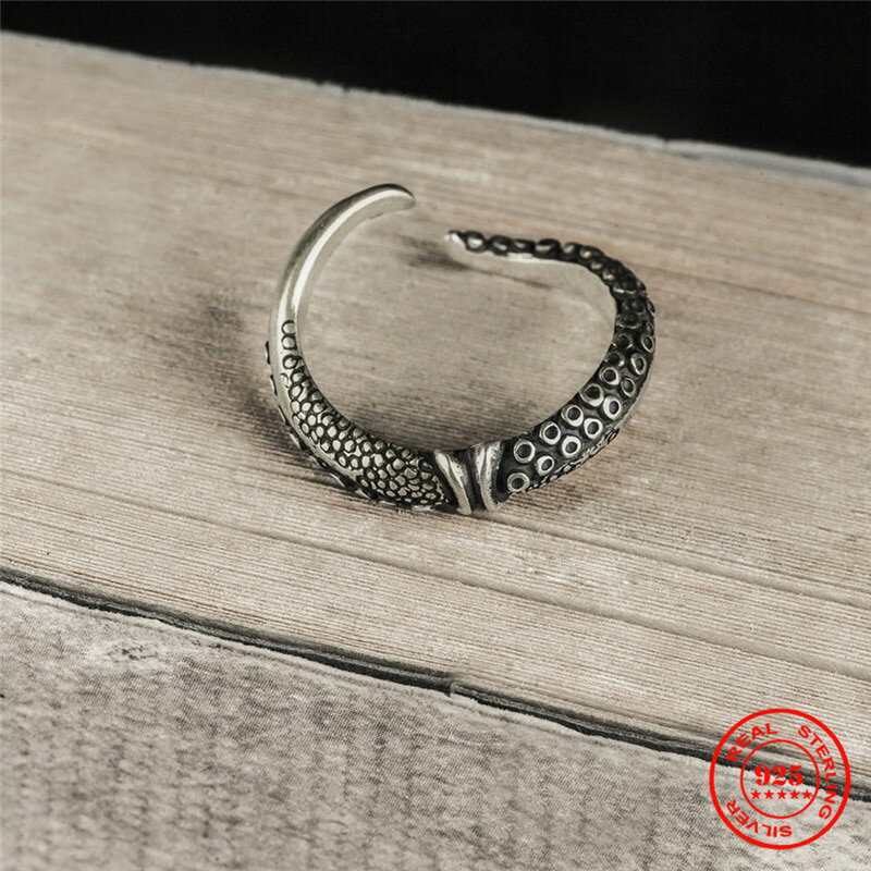 【送料無料】 指輪 リング シルバー タコ メンズ 男性 クール オクトパス たこ フィート オープニング ..