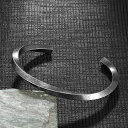 【クーポン利用で3280円】 バングル ブレスレット シルバー ステンレス メンズ レディース ツイスト 酸化 カラー スチール モビウス カフ 彼 バレンタイ...