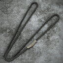 【クーポン利用で4300円】 ネックレス 黒 ブラック ステンレス チェーン レース レディース 女性 メンズ 男性 ビンテージ 酸化 マット スチール 喜平 キューバ リンク パンク チョーカー ファッション ジュエリー