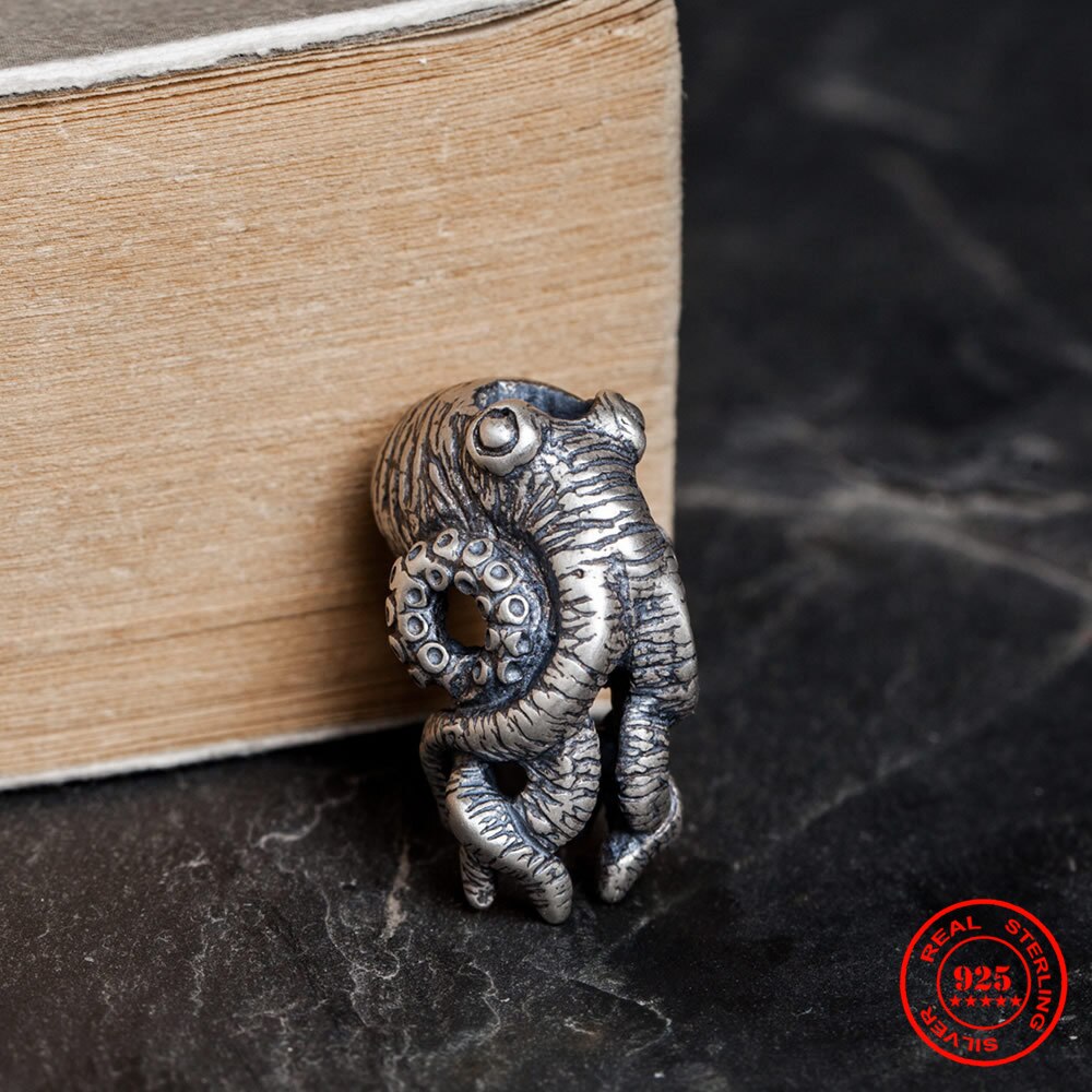 【クーポン利用で16400円】 ペンダント ブレスレット タコ メンズ S925 オクトパス たこ ビーズ ナイフ..