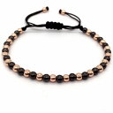 【クーポン利用で2890円】 バングル ブレスレット コッパー ビーズ メンズ レディース 新しい DIY デザイン ミックス 4mm 編組 マクラメ ジュエリ...