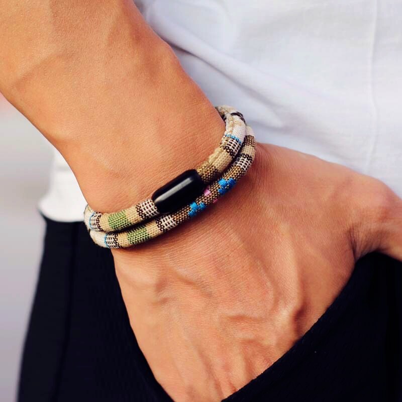 楽天FineJewelrys【送料無料】 ブレスレット ステンレス ロープ メンズ 新しい BOHO 100％ フェードなし スチール ラッキー 糸 ギフト 彼 アウトドア サバイバル ブラジル