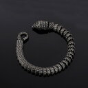 【送料無料】 バングル ブレスレット スネーク ステンレス ビンテージ チェーン メンズ ヒップホップ ロック 蛇 スネイク スチール パンク ジュエリー アク...