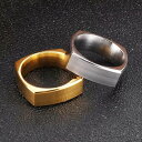 【クーポン利用で4220円】 指輪 リング メンズ 男性 高品質 ステンレス ジュエリー スタイリッシュ シルバー スクエア ブラック シェイプ ゴールド パンク 7mm シェープ カラー 18号 20号 23号 25号 黒 名入れ刻印(4)