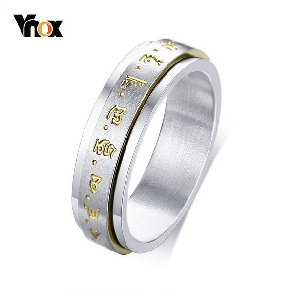 【クーポン利用で3740円】 指輪 リング メンズ 男性 ステンレス スピナーリング ジュエリー 回転 スピナー カジュアル ダブル マントラ イエロー レイヤー バンド 黄 14号 16号 18号 20号 23号 25号 おしゃれ 大人