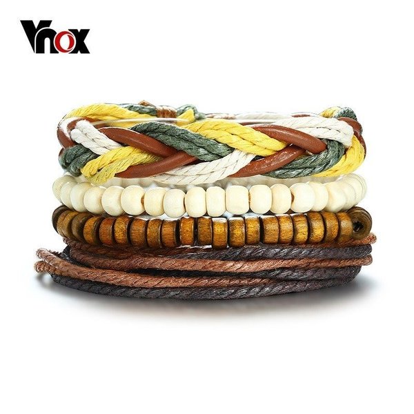 【クーポン利用で2890円】 ブレスレット メンズ レディース リストバンド ボヘミア ジュエリー レザー トルコ ビンテージ スタイル パンク ラップ 部族 フリーサイズ