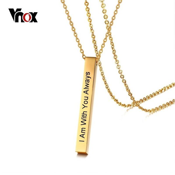 【クーポン利用で4600円】 メンズ 男性 ネックレス 刻印 レディース 女性 ステンレス バーティカル 直..