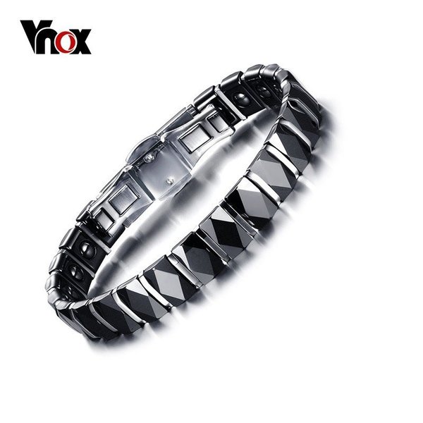 【送料無料】 ブレスレット ステンレス セラミック 陶器 ヘルスケア ブラック 金属 ヘルシー ヘマタイト レディース 10mm 幅 バングル 17cm メタル...