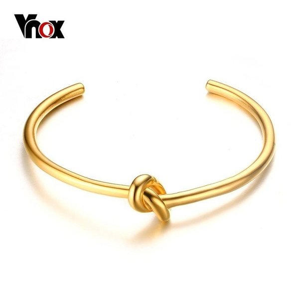 【送料無料】 バングル ブレスレット レディース ステンレス ゴールド クラシック ファッション ジュエリー 結婚式 パーティー カフ ノット 結び目 リボン ...