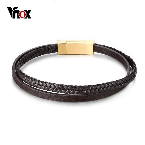 【送料無料】 ブレスレット バングル リアル レザー ステンレス 幾何学 ラップ リンク チェーン テンション セッティング ヴィンテージ 金属アレルギー対応 ...