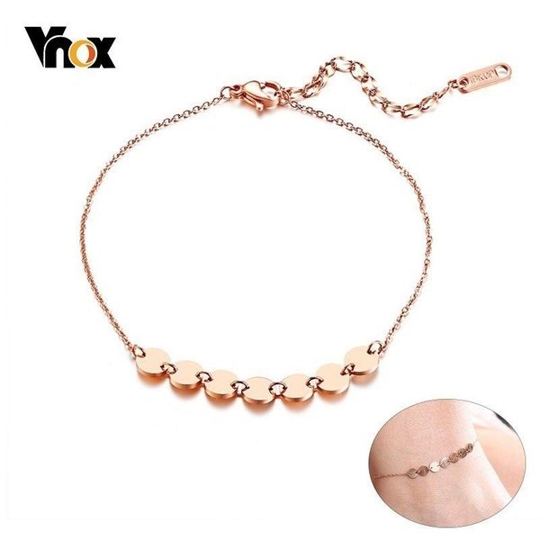 【クーポン利用で4100円】 エレガント ピンク ゴールド 色 アンクレット レディース ディスク チャーム チェーン ピンクゴールド 大人