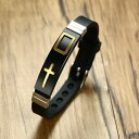 【クーポン利用で2890円】 バングル ブレスレット メンズ ステンレス クロスバングル 調整可能 リストバンド シリコーン カジュアル フリーサイズ バンド ...