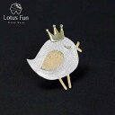 【クーポン利用で9340円】 ブローチ ハンドメイド プリンセス スター 星リング シルバー ジュエリー 大人 ナチュラル デザイン ラブリー 鳥 バード リアル ピン