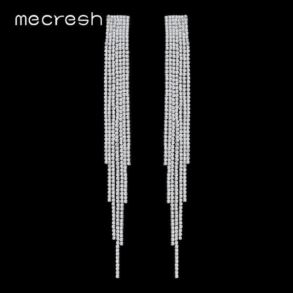 【送料無料】 ピアス スプリング ロング タッセル クリア クリスタル ブライダル 揺れる ウェディング シンプル 大人 トレンド おしゃれ かわいい 透明 レディース 女性