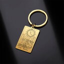 【送料無料】 ペンダント 指輪 リング ステンレス ビンテージ レディース 女性 新しい タロット カード キーチェーン メジャー アルカナ キーホルダー お守り 良い ラック 鍵 キー スチール ウィッカ ジュエリー