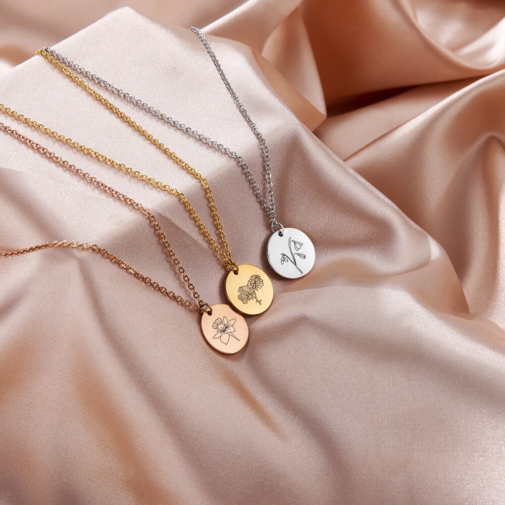 【送料無料】 ペンダント ネックレス グラジオラス シャクヤク デイジー ポピー ステンレス 花 フラワ..