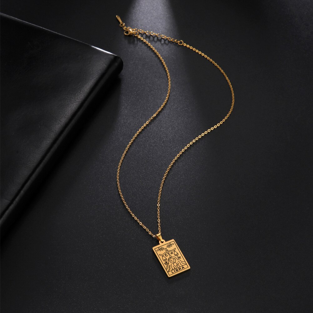 【送料無料】 ペンダント ネックレス 牡牛座 双子座 獅子座 スクエア ステンレス ...