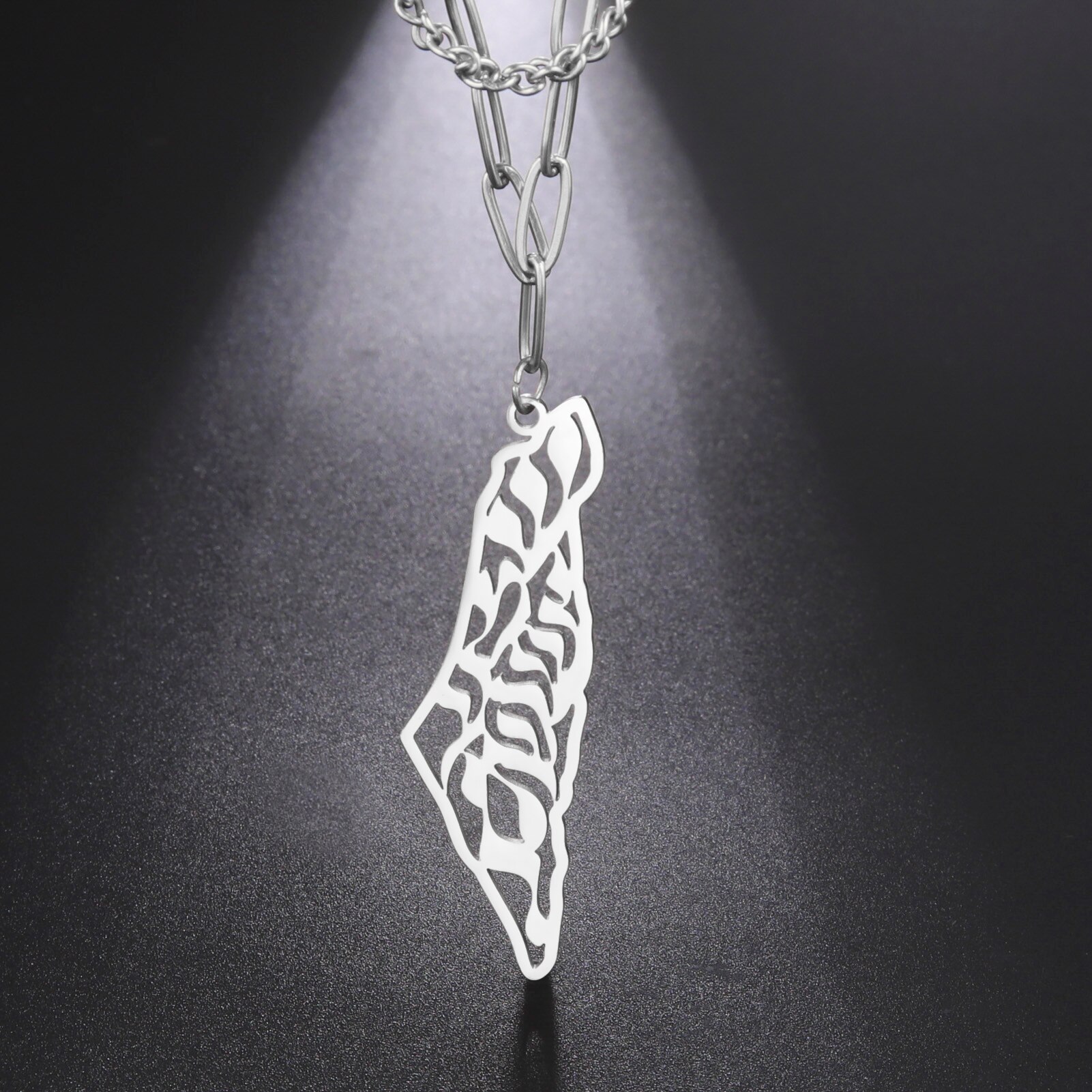 【送料無料】 ペンダント ネックレス イスラエル ステンレス ビンテージ レース レディース 女性 メン..