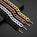 【クーポン利用で3780円】 メガネチェーン アクリル プラスチック レジン 樹脂 チェーン ストラップ レディース 女性 眼鏡 読む ハンギング ネック サン...