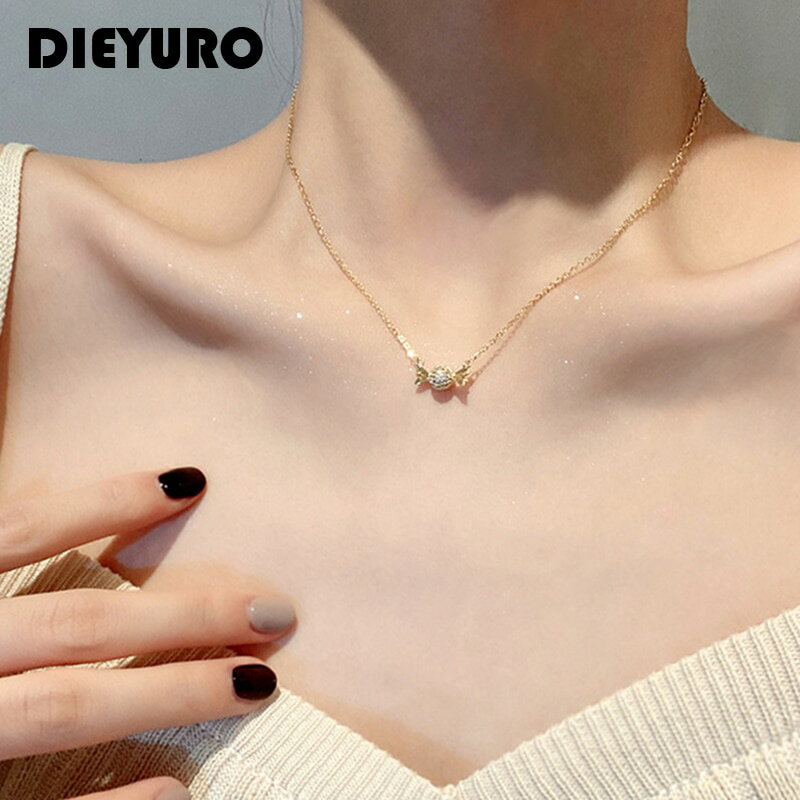 楽天FineJewelrys【送料無料】 ペンダント ステンレス ジルコニア レディース 女性 316L スチール 小さな 絶妙 フル ジルコン キャンディー スイート 菓子 幸せ 誕生日 ギフト ガール 新しい カスタマイズ