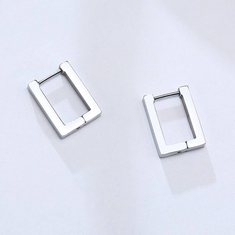 【送料無料】 ピアス スクエア ステンレス フープ メンズ 男性 ジオメトリ 四角 形...