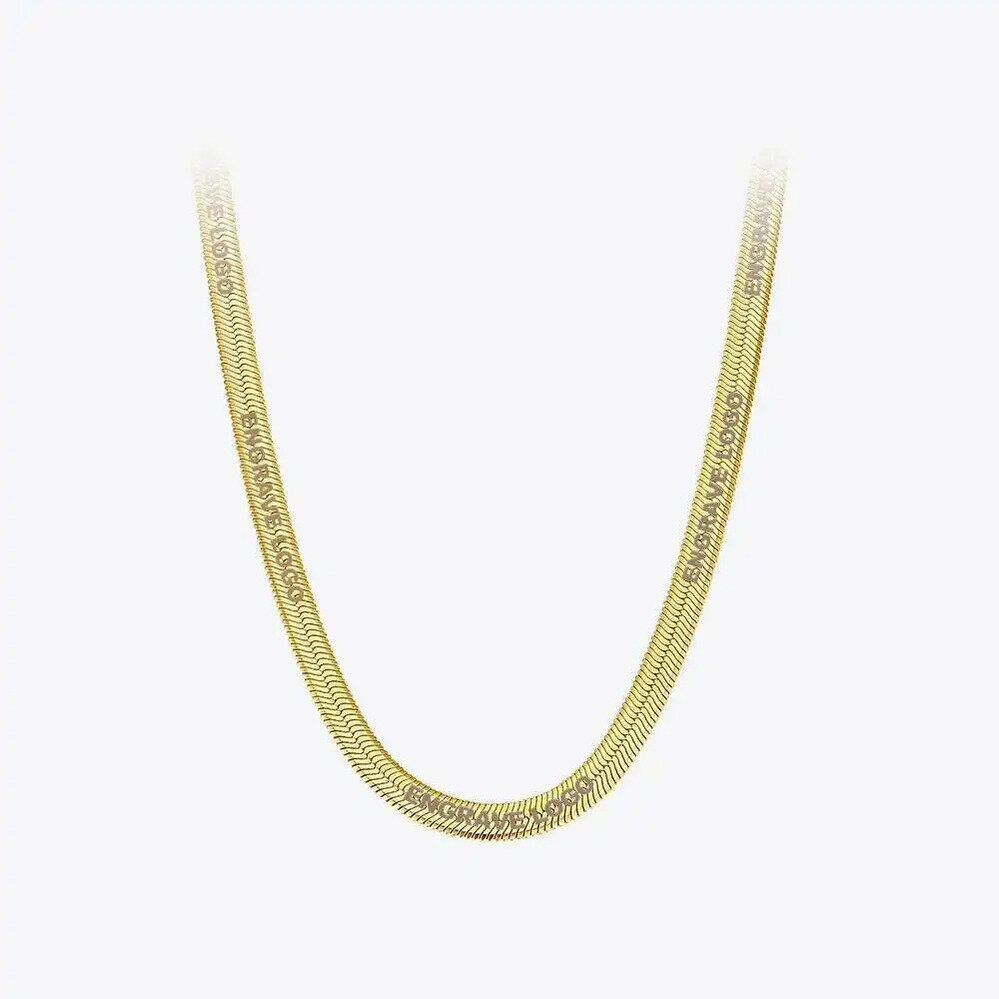 【送料無料】 チョーカー ネックレス 動物 アニマル ステンレス ネーム レディース パーソナライズ 刻印 蛇 スネイク ヘビ スチール カスタム ジュエリー ...