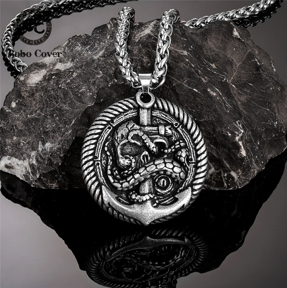 【クーポン利用で3400円】 ペンダント ネックレス タコ チェーン レース メンズ 男性 レトロ 北欧 クラ..