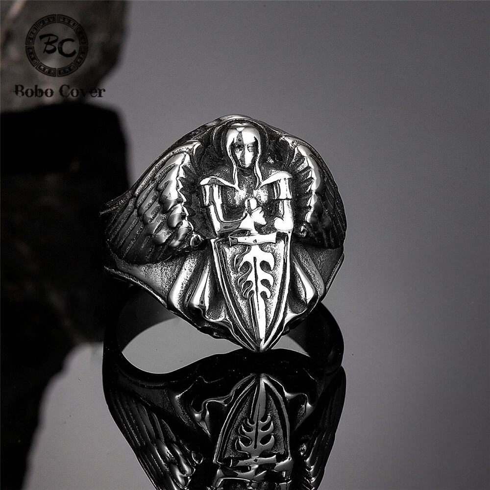 【送料無料】 指輪 リング レディース 女性 メンズ 男性 北欧 神話 女神 フレイヤ バイキング アンティーク スチール 騎士 ナイト 天使 翼 ウィング お...