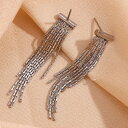 【クーポン利用で4520円】 ピアス ステンレス ゴールド チェーン ドロップ ロング レディース エレガント タッセル T型 18K プレート ターニッシュ フリー スチール