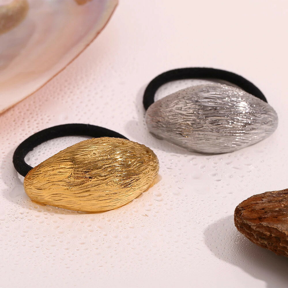 【クーポン利用で4880円】 チャーム ヘアゴム ステンレス ゴールド シルバー オリーブ プラント シェル..