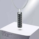 【クーポン利用で4170円】 ペンダント ネックレス ステンレス キューバ スクエア レディース メンズ 幾何学 氷河 スチール 長方形 四角 テクスチャ カジュアル ベーシック ボーイ カラー