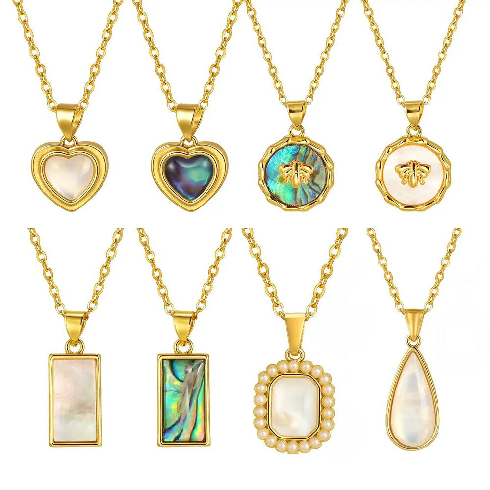 楽天FineJewelrys【送料無料】 ペンダント ネックレス ステンレス スクエア チェーン ラウンド ドロップ ハート レディース 多数 四角 水 スモール スチール 45 50 55cm ファッション ジュエリー