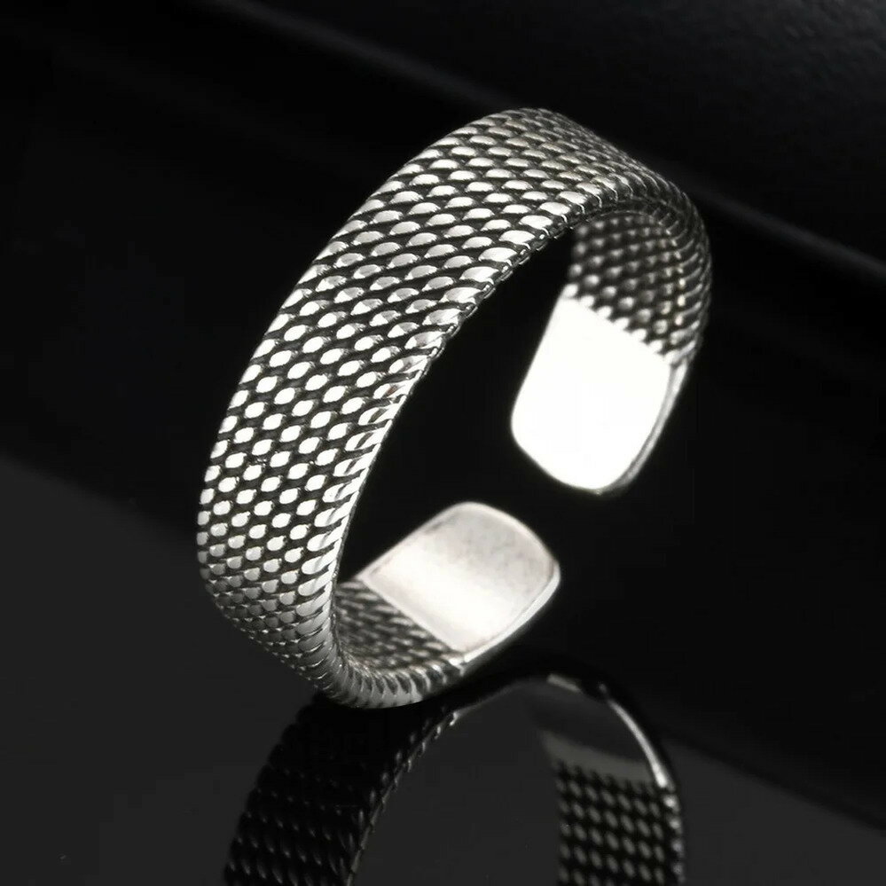 【クーポン利用で2790円】 指輪 リング ビンテージ シンプル スダチ メタル メンズ 57mm 織り込み テク..