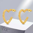 【送料無料】 ピアス ステンレス ゴールド シンプル ハート フープ LOVE レディース 透かし Love カラー スチール ロマンチック ジュエリー ギフト