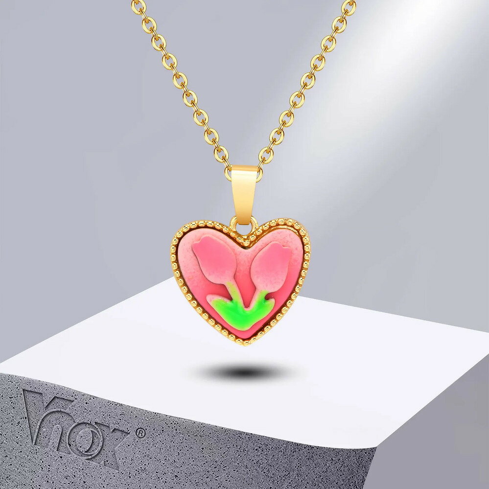【クーポン利用で4120円】 ペンダント ネックレス チューリップ 花 フラワー ゴールド プラント ハート LOVE 植物 レディース デイリー 氷河 カラー Love 誕生日 ギフト ママ 妻 ワイフ ガールフレンド BFF