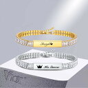 【クーポン利用で4680円】 指輪 リング ブレスレット チェーン ストーン ネーム LOVE レディース フリー パーソナライズ ID カスタム Love バレンタイン 日 ギフト リストバンド 贅沢 CZ リンク(4)