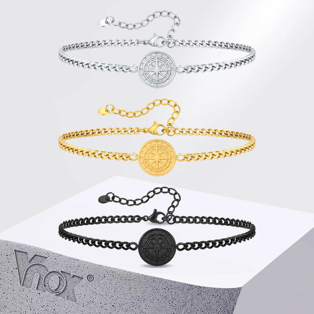 【送料無料】 チャーム ブレスレット コイン メンズ コンパス ティーンズ ボーイズ ガイド ギフト ハイ 学校 カレッジ 卒業