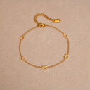 【クーポン利用で4440円】 アンクレット ブレスレット ステンレス ゴールド チェーン ハート レディース プレート ソリッド スチール 足首 アンクル カジ...