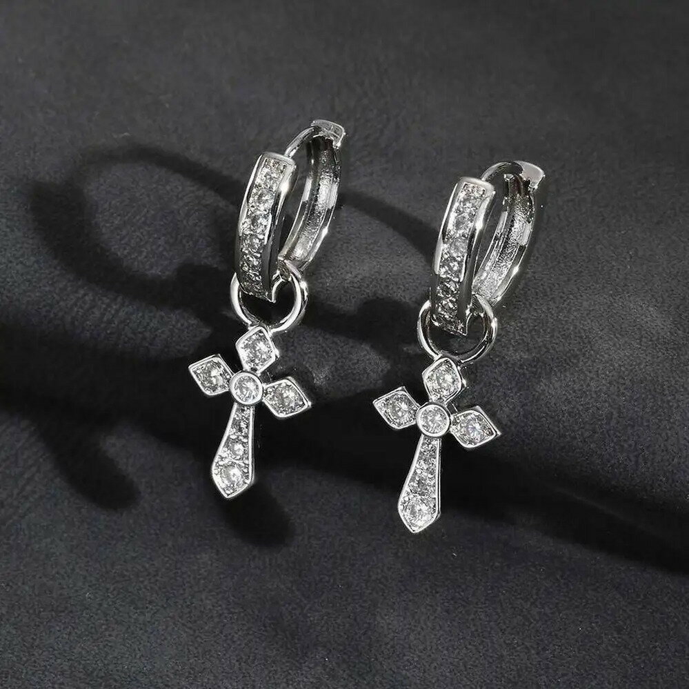 【クーポン利用で3650円】 ペンダント ピアス ジルコニア シルバー コッパー カッパー スダチ クロス ..