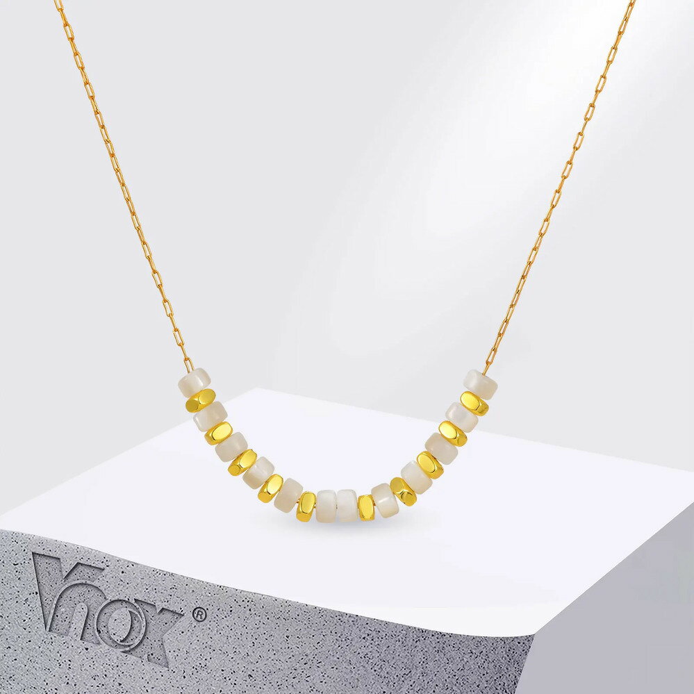 【クーポン利用で4010円】 ペンダント ネックレス ステンレス ゴールド レディース ミニマリスト スタイル スモール ブロック スチール プレート 細い 鎖 ネック ジュエリー(4)