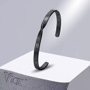 【送料無料】 バングル ブレスレット ハイキング ステンレス シンプル メタル カブ メンズ ソリッド バイキング ツイスト モビウス ボーイズ スチール オー...