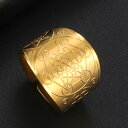 【送料無料】 指輪 リング ステンレス メンズ 男性 大天使 メタトロン 天使 ライフ シール スチール ソロモン カバラ お守り