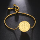 【クーポン利用で2890円】 ブレスレット ステンレス キング レディース 大天使 ラファエル 紋章 魔法 マジック 古代 ソロモン ジュエリー スチール 安全 ポジティブ お守り
