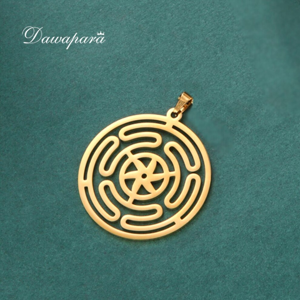 【送料無料】 ペンダント ネックレス ステンレス 月 メンズ 男性 ヘカテ 車輪 ウィール トリプル ムー..