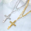 【送料無料】 ペンダント ネックレス ステンレス プラント クロス 十字架 木 ウッドの葉 リーフ 木の葉 植物 メンズ 男性 ウィッカ 木 ウッド ツリー ライフ ダブル レイヤー イエス スチール ジュエリー 宗教的 ギフト(4)