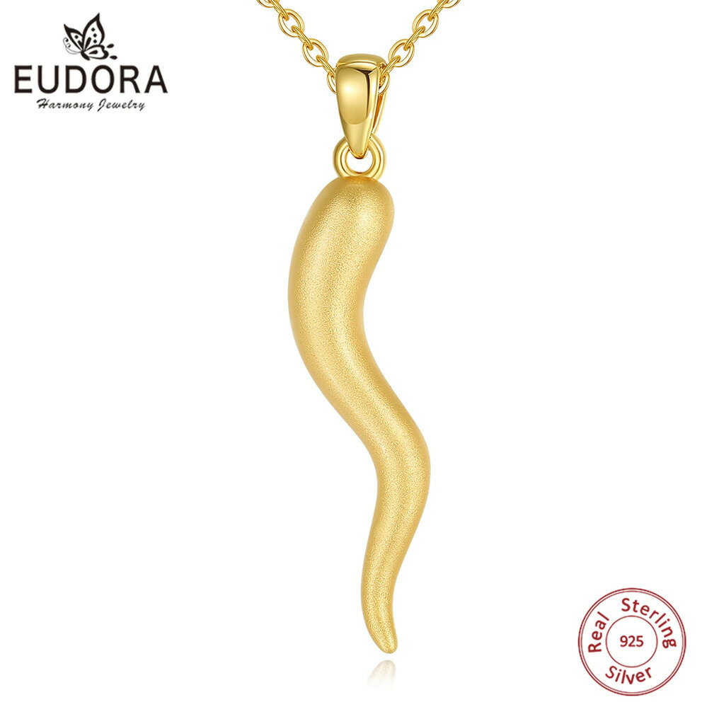 【送料無料】 チャーム ペンダント ネックレス イタリア ゴールド シルバー リング レディース メンズ 925 スターリング ホーン 8k 良い ラック コルニセロ お守り ファイン ジュエリー