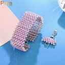 【クーポン利用で9080円】 バングル 指輪 リング ブレスレット ジルコニア ブライダル チェーン ピンク ピック レディース 素敵 フル キュービック ジルコン パヴェ 大きい 幅 リンク エクステンション 結婚式 ウェディング ジュエリー