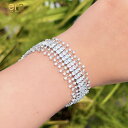 【クーポン利用で7520円】 バングル ブレスレット ジルコニア ブライダル レディース トップ 贅沢 幅 マルチレイヤー ハイ 品質 ジルコン スーパー 輝く 結婚式 ウェディング