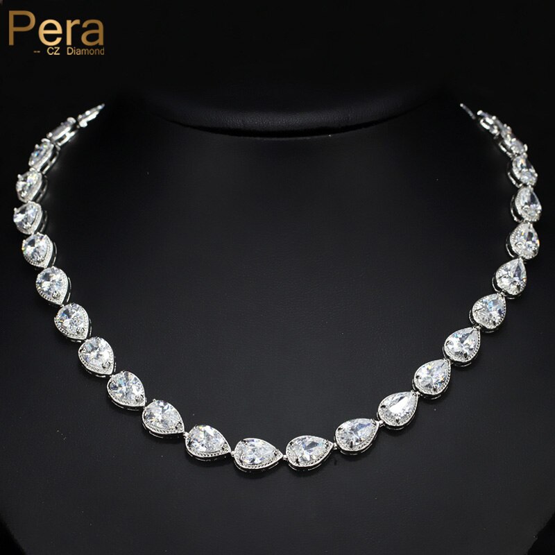 【送料無料】 チョーカー 指輪 リング ネックレス 白 ホワイト ジルコニア ラウンド ドロップ ピック レディース 女性 ちらちら光る クリア 透明 キュービ...